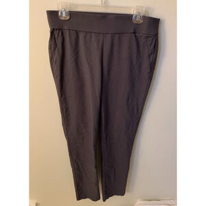 Jones New York Signature Womens Size 8 Dress Pants Gray Elastic Waistband